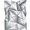Kare Design specchio Prisma,argento, 120x80x10cm, grande, rettangolare, triangolini a specchio