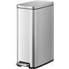 EKO Stella Slim Pattumiera da Cucina 45 L con Pedale, Argento