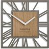 FLEXISTYLE Orologio da parete senza ticchettio, moderno LOFT Piccolo Square, 30 cm, soggiorno, bagno (rovere grigio)