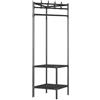 CREVICOSTA QUALITY MARK MARCAS DE CALIDAD - Appendiabiti angolare indipendente, appendiabiti con scarpiera e ripiano portaoggetti, 172 x 42 x 42 cm