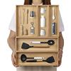 BAMOTTO CRAFTBAMBOO BAMOTTO Set di 5 organizer per cassetti impilabili in bambù, per utensili da cucina, posate e posate, organizer per cassetti impilabili in legno laminato per cucina, camera da letto, soggiorno