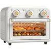 HOMCOM Friggitrice ad aria 12L Mini forno con convezione, 5 programmi | Cestello per frittura, teglia da forno, friggitrice ad aria in acciaio 1200W con timer, lavabile in lavastoviglie