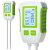 Heemol PH Meter 5 in 1, Tester del Suolo Multifunzionale per Fertilità, PH, Umidità, Temperatura, Luce, Misuratore del Suolo ad Alta Precisione per Giardini, Piante e Piante da Interno - Verde