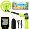 YIAZIM Rilevatore di metalli per bambini, ricaricabile tramite USB, bobina di ricerca impermeabile da 7,36, manico regolabile da 61-89 cm, con display LCD, giocattolo per attività all'aperto per 8-12 anni