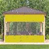 Suwooy Pannelli Laterali in Telone Trasparente Giallo,Tende Impermeabili in Teloni Trasparenti Con Cerniera,Telone in Plastica Pvc 0,3mm,Tende Per Eventi e Tendoni, Con Occhielli,NoZip-1.2×2.1m(3.9 * 6.9ft)