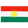 AZ FLAG Bandiera Curdistan 90x60 cm Poliestere 100D 2 Occhielli | Uso interno ed esterno bandiera decorativa curda Kurdista doppie cuciture e bordi rinforzati con occhielli metallici