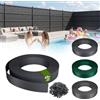 UISEBRT Strisce frangivista in PVC con 120 clip di fissaggio per stuoie a doppia asta e recinzione, 65 m x 4,7 cm, 100% coprenti, resistente ai raggi UV, impermeabile, antracite