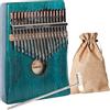 Musfunny Kalimba Thumb Piano 17 tasti, portatile Mbira Finger Piano regalo per bambini e adulti strumento musicale pollice pianoforte - 17 tasti (verde kalimba)