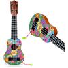 CXINLky Ukulele fai da te Diamond Art Painting Ukulele creativo con plettro per principianti 04 fiori