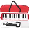 EIMSOAH Melodica a 32 Tasti, Strumento Musicale per Principianti con Borsa, Strumento Musicale a Fiato a 32 Tasti, per Studenti, Principianti e Professionisti (Rosso)