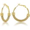 U7 Orecchini Donna a Cerchio 20-80mm in Acciaio/Oro/Nero | Orecchini a Cerchio Donna Acciaio Inossidabile Ipoallergenico Colore Argento/Oro/Nero Stile Minimalismo Regalo Donna