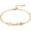 MMXX Bracciale Personalizzato con Nome per Donna con Incisione Fiore di Nascita Regolabili in Acciaio Inossidabile Bracciale con Nome Regali per Donne Festa della Mamma Compleanno