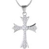 Halukakah Collana Pendente Croce per Ragazzi, 4,0 ct Diamanti Coltivati in Laboratorio, Placcato in Oro Giallo 18K/Oro Bianco Platino Argento Sterling 925, Catena a Scatola 40/45cm, Gioielli Religiosi