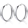 U7 Orecchini Donna a Cerchio Grande 40/60mm in Acciaio/Oro/Nero | Orecchini Cerchio Grande Donna Acciaio Inossidabile Ipoallergenico Colore Argento/Oro/Nero Stile Minimalismo Regalo Donna
