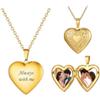 Lam Hub Fong Collana Personalizzata con Foto Medaglione di Cuore per Donna | Ciondolo in Acciaio Inossidabile con Foto per Mamma, Nonna, Regalo per Anniversario, San Valentino, Festa della Mamma, Natale