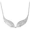 Generic Collana con ali luminose retrò in argento sterling 925 per donne, collane squisite con zirconi cubici - Ciondolo con ali, compleanno di San per donne