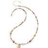 Jovivi Collana in pietra naturale da donna, 3,5 mm, collana regolabile con perla di cristallo di Alxa sfaccettata con ciondolo di elefante regali per donna e ragazza