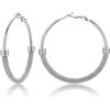 U7 Orecchini Donna a Cerchio 20-80mm in Acciaio/Oro/Nero | Orecchini a Cerchio Donna Acciaio Inossidabile Ipoallergenico Colore Argento/Oro/Nero Stile Minimalismo Regalo Donna