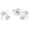 Amor Orecchini a bottone in argento sterling 925/oro per bambine, forniti in una confezione regalo per gioielli