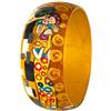 Arte Lisanti Bracciale dipinto a mano - IL BACIO DI KLIMT - Bracciale da donna, Gioiello in legno dipinto a mano, Made in Italy, Bijoux da donna decorato, Lavorazione Artigianale