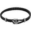 Emporio Armani Bracciale da uomo in pelle color canna di fucile (Modello: EGS3322060)