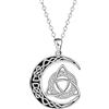 J.MUEN Collana da donna con nodo di strega, in argento Sterling 925, con ciondolo a forma di nodo celtico, gioielli regalo per donne e ragazze