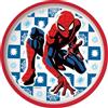 Tataway Marvel Piatto piano bianco e rosso per bambini in plastica Spiderman Uomo Ragno con base antiscivolo