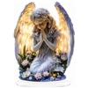 TMZELOA Angelo di Preghiera in Acrilico 2D 12 x 20,5 cm, Decorazione da Tavolo | Figura angelo in PMMA, simbolo di speranza, pace e purezza, decorazione casa per Natale e compleanno