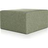 Deshome Pouf poggiapiedi 83x83x44 cm stoffa Idrorepellente: Pouf design moderno per divano soggiorno camera da letto, Puff poggiapiedi, Pouffe salotto Minerva (Verde oliva)