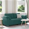 Traylux Divano a 2 posti, verde scuro, 180 cm, in tessuto con funzione relax, arredo imbottito moderno, per soggiorno e camera degli ospiti, comodo divano con contenitore, design durevole