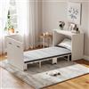 MSFE Letto a Scomparsa con Mobile,Letto Pieghevole con Materasso,Salvaspazio Mobile Letti a Scomparsa Singolo 85x190 cm,Letti da Parete Multifunzione 2 in 1, Capacità di Carico Fino a 650 Libbre