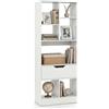 COSTWAY Libreria Verticale con 7 Cubi e Cassetto (Bianco,50x24x130cm) | Mobile Libreria con 2 Dispositivi Antiribaltamento, Espositore Moterno per Camera da Letto, Soggiorno e Studio
