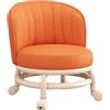 Generico Sgabello con ruote Schienale ergonomico morbido comodo impermeabile | Sgabello Basso Girevole Sedia Piccola per Casa Camera da Letto Soggiorno Cucina Bagno Bar Negozio Garage Salone Dormitorio