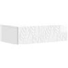 GHVBNMF Tavolino da parete bianco lucido, 59 x 34,5 x 17 cm | Consolle da parete salvaspazio con cassetto per camera da letto e corridoio, facile montaggio a parete e superficie facile da