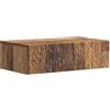 GHVBNMF Tavolino da parete effetto legno anticato, 59 x 34,5 x 17 cm | Consolle da parete salvaspazio in legno per camera da letto e corridoio con cassetto per uno spazio ordinato.