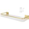 Tomotato Mensole per Bagno, 30 x 10 cm Mensola Portaoggetti Doccia Montato a Parete, Cestino per Doccia(Oro)