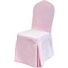 Generic Coprisedie con Schienale 6 Pezzi, Copri Sedie Soggiorno e Cucina, | Rivestimento Universale, Fodera con Gonna a Pieghe 360°, Antimacchia Lavabile(Pink,1pc)