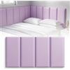OJTOJT 4 pannelli murali 20x40 cm, per camera bimbi (Lavanda) | Wandkissen Kinderzimmer Selbstklebende, PU Wasserdicht Wandpaneel Gepolstert, 3D Wandpaneele Prallschutz für Schlafzimmer