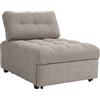 HM hemax HOME DESIGN HEMAX Divano Letto Convertibile Salvaspazio, Poltrona Letto - Tortora | Poltrona Letto Singola in Tessuto, 87x110x85 cm, Design Moderno con Schienale Regolabile e Cuscino