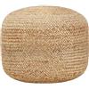 Generico Pouf Lavorato a Mano 45x30 cm in Juta,Poggiapiedi