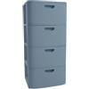 Stefanplast Cassettiera Mobile Domus con 4 Cassetti Smoky Blue 40 x 40 x 80 cm