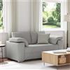 Traylux Divano a 2 posti, grigio nuvola, 160 cm, in tessuto con funzione relax, vano portaoggetti, regolabile, resistente e imbottito, per soggiorno, camera degli ospiti o ufficio, design moderno