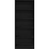 zuentd Armadio Dab nero 80 x 50 x 200 cm in materiale a base di legno con polacchi | Autoportante, in MDF, per camera da letto, design moderno, facile manutenzione, materiale durevole