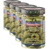 MADAMA OLIVA, Olive Verdi Dolci Denocciolate in Salamoia dal Colore Verde Intenso e dal Gusto Tipico, Senza Conservanti Aggiunti, 100% Vegetale, Vaso in Vetro da 300 gr (Confezione da 4)