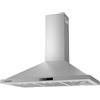 Corbero Cappa decorativa piramide bianca, 90 cm, portata 750 m3/h, 165 W, 3 velocità, filtro alluminio 3 strati, filtro carbone, efficienza energetica A
