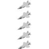 AGSDGAWD 5PCS USA F-35B Caccia Stealth Modello In Resina 1/2000-1/144 | F-35B Modello In Resina Caccia Multiruolo Stealth, Per Diorami Di Portaerei Moderne E Collezionisti(1/1500(9mm))