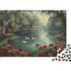 6N2X9A4S Lago con Cigni Panorama Naturale Puzzle 1000 Pezzi Puzzle per Adulti Carta Relax Decorazione Casa Famiglia Antistress 38x26cm/1000pcs