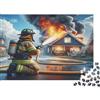 6N2X9A4S Vigile del fuoco spegnendo casa in fiamme Puzzle 1000 Pezzi Carta per Adulti Scena realistica incendio Gioco di Puzzle 1000 Pezzi Relax Decorazione Casa 38x26cm/1000pcs