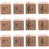 GALPADA Dadi Musicali a 8 Facce in Legno per Insegnamento Teoria Musicale 12 Pezzi, per Attività di Lettura del Pentagramma e Giochi Didattici in Classe