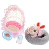 CAZSTYK Set da Gioco interattivo per Famiglie con maialini in Gomma, Pig3 | Bambola con animale sensoriale in miniatura per interni esterni, fai finta giocare, regalo